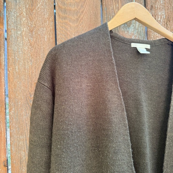 H&M Women’s Olive Green Sweater Basic Long Length Cardigan Size Small - Picture 3 of 11